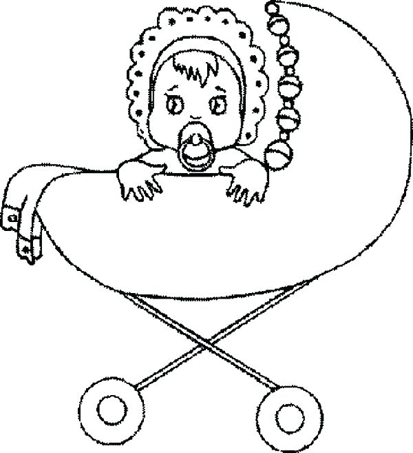 600x657 Coloring Pages Baby Babies Sad Eyes In Stroller Coloring Pages