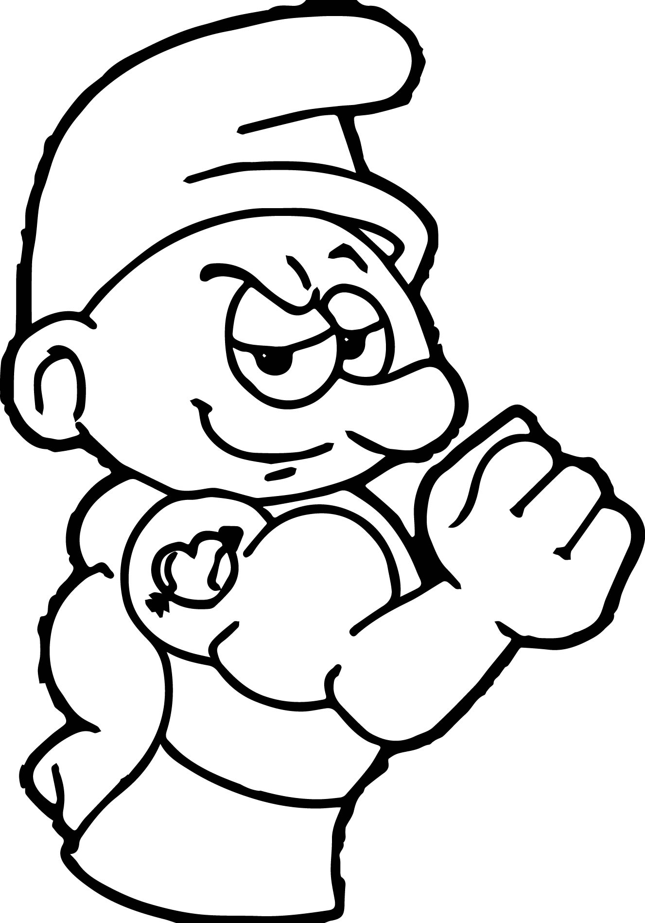 1327x1898 Power Smurf Coloring Page Wecoloringpage