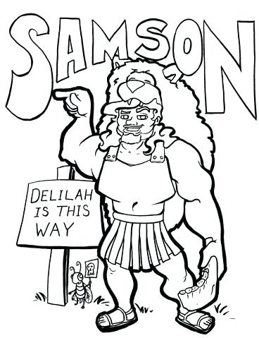 368x479 Samson And Delilah Coloring Page Printable Christian Coloring