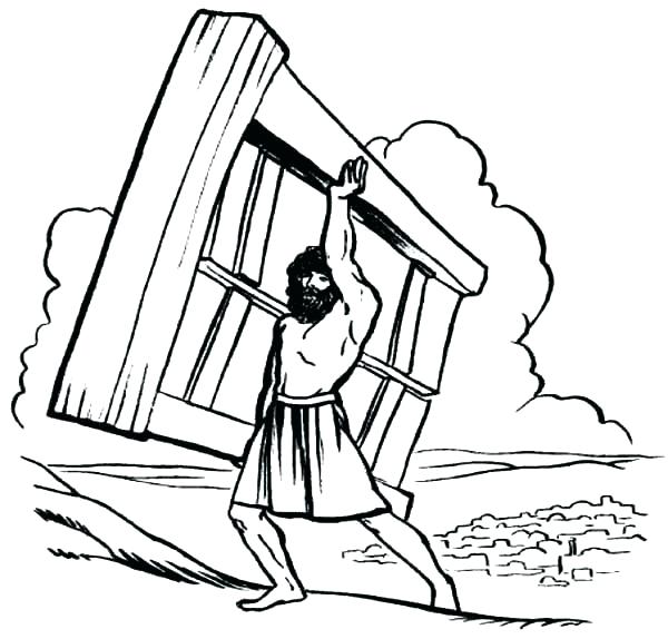 600x574 Samson Coloring Page Coloring Page And Coloring Page Medium Size