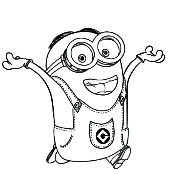 600x610 Minion Coloring Page Minion Colouring Pages Stuart