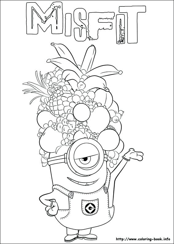 567x794 Beautiful Minions Coloring Pages For Cute Cartoon Minions Best