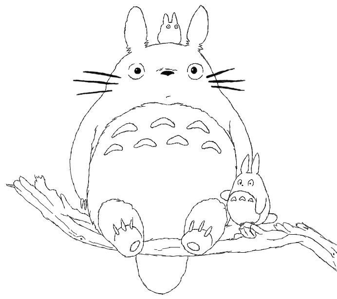 692x614 Studio Ghibli Coloring Pages