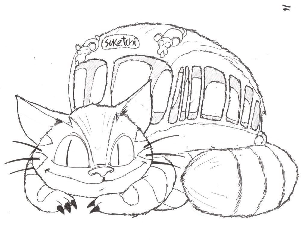 1023x806 Studio Ghibli Coloring Pages Sketch Coloring Page Anime