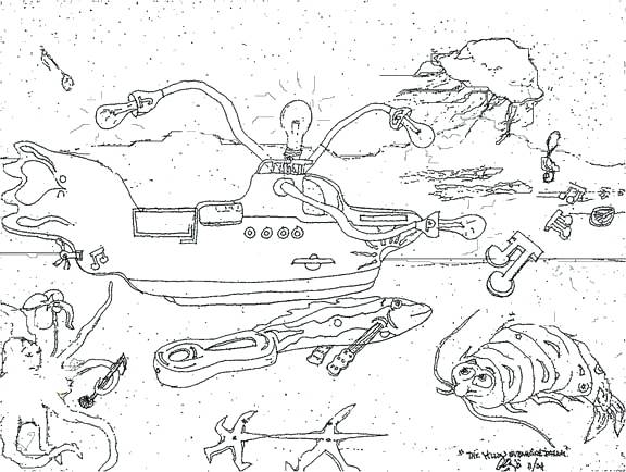 576x434 Yellow Submarine Coloring Pages Coloring Page Submarine