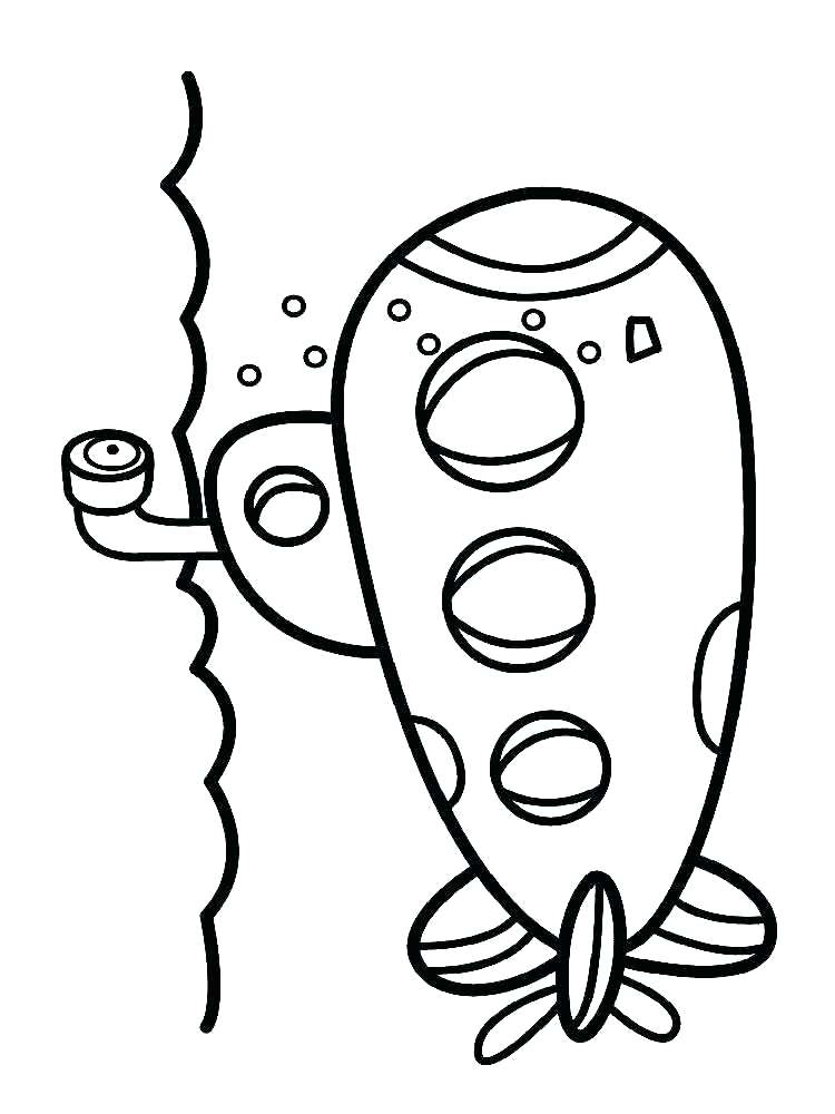 750x1000 Coloring Submarine Coloring Pages 5 Printable. Submarine Coloring