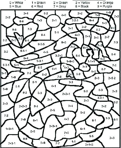 402x491 Subtraction Coloring Pages Grade Math Worksheets Coloring Color