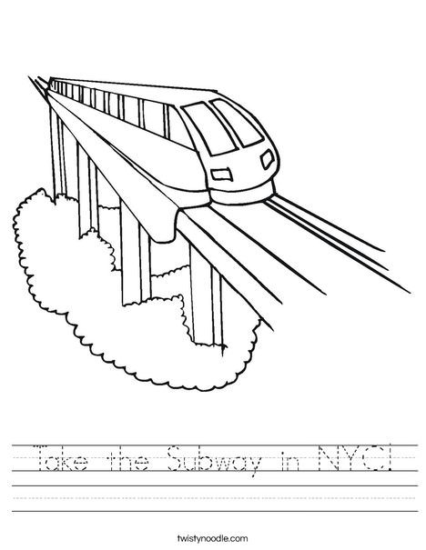 468x605 Nyc Subway Coloring Page