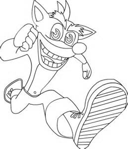 258x300 Crash Bandicoot Coloring Pages 13 Sketchpad Crash Coloring Pages