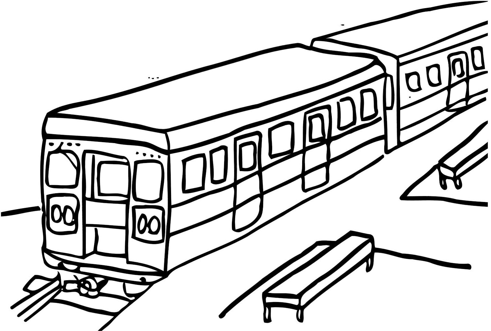 Subway Train Coloring Pages