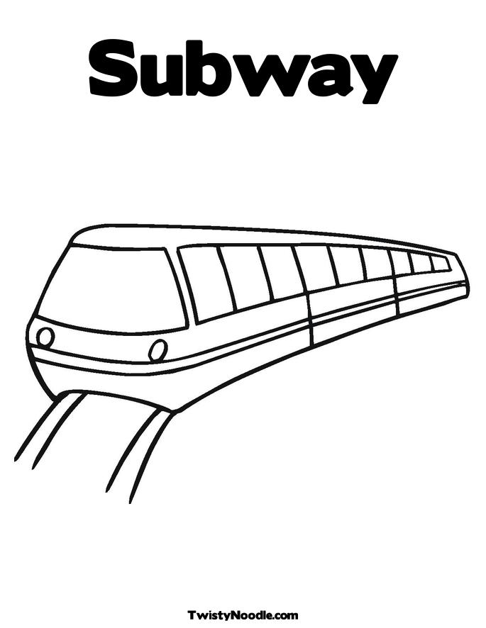 685x886 Subway Coloring Pages