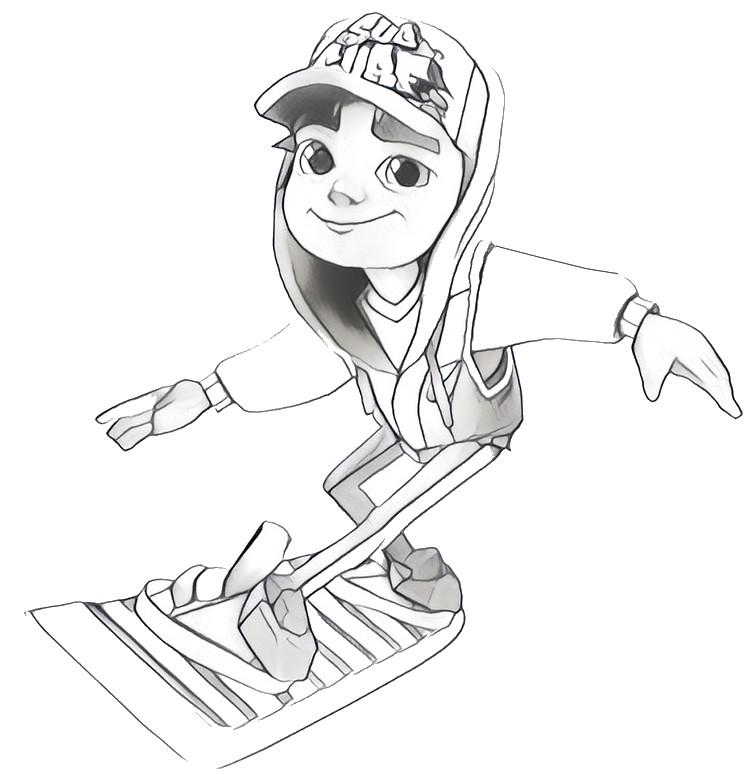 752x775 Subway Surfers Coloring Pages