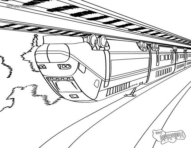 620x480 Big Train Coloring Pages