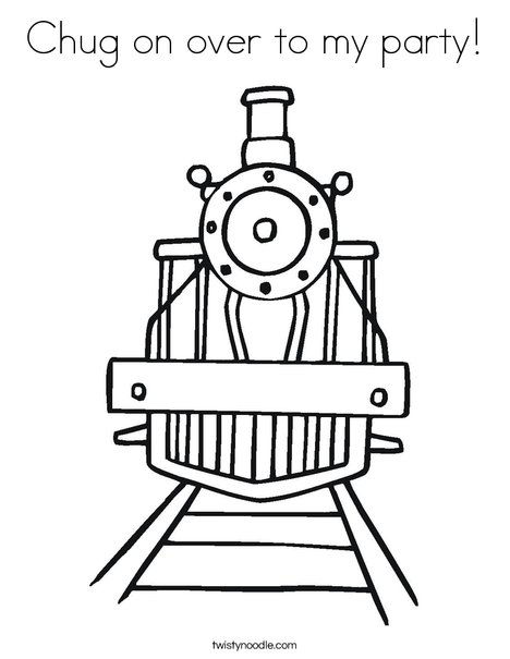 468x605 Chug On Over To My Party Coloring Page