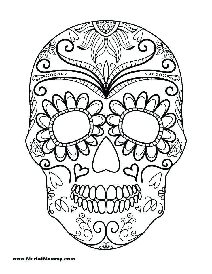 736x952 Free Skull Coloring Pages S Free Sugar Skull Coloring Sheets