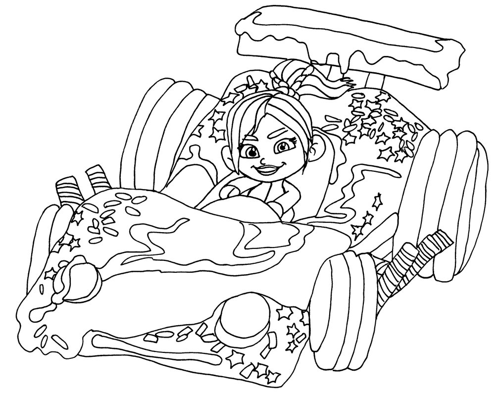 1006x794 Sugar Rush Car Coloring Pages