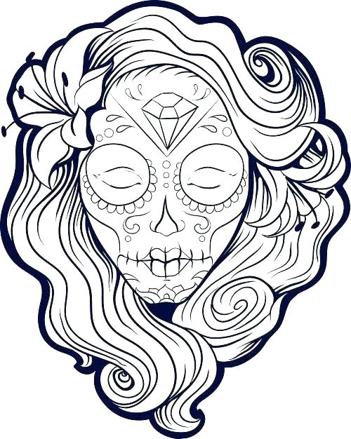 500x626 Coloring Pages Skull Skull Coloring Pages Enjoyable Printable