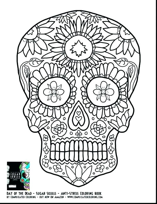 618x800 Day Of The Dead Skulls Coloring Pages Sugar Skull Printable Girl