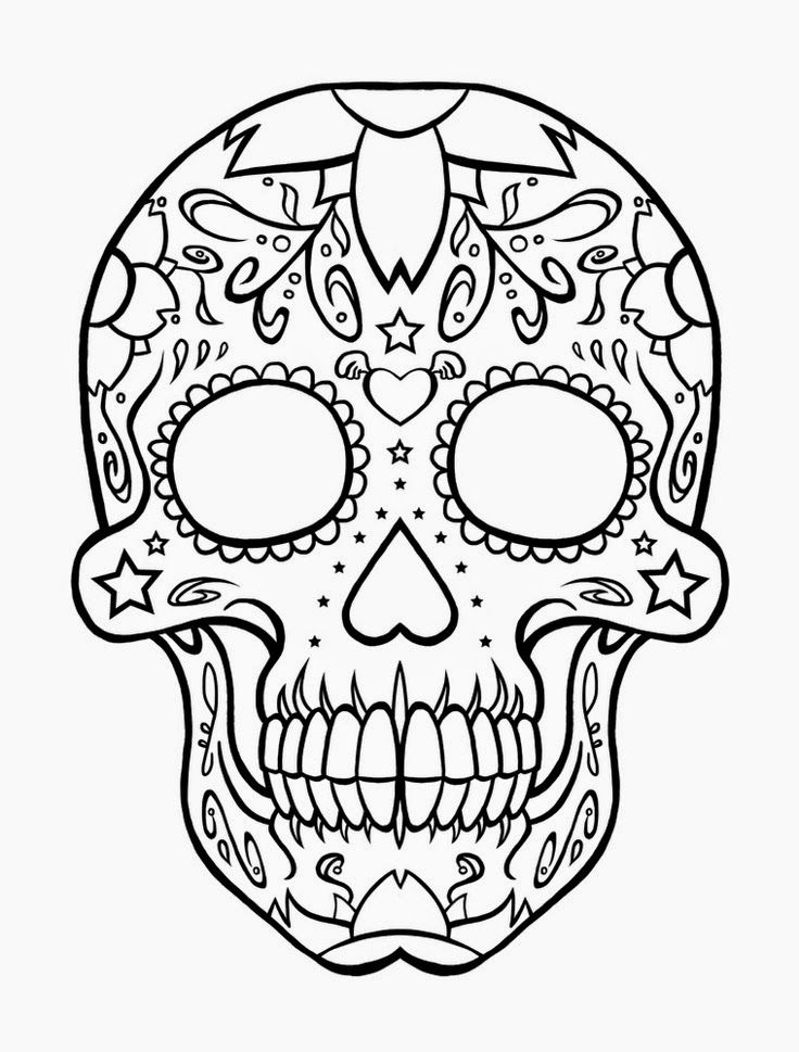 736x969 Sugar Candy Skull Coloring Pages Sugar Skulls