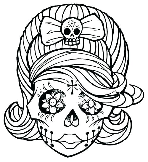 500x547 Skull Color Pages Skull Coloring Pages Skull Coloring Pages