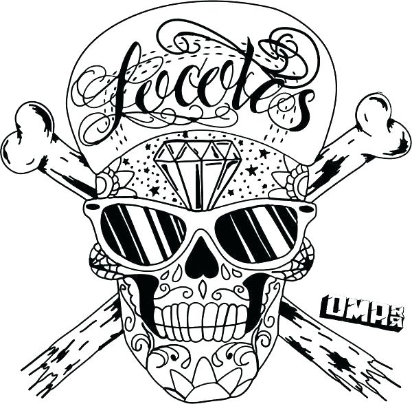 600x587 Sugar Skull Coloring Book Day Of The Dead Sugar Skull Coloring