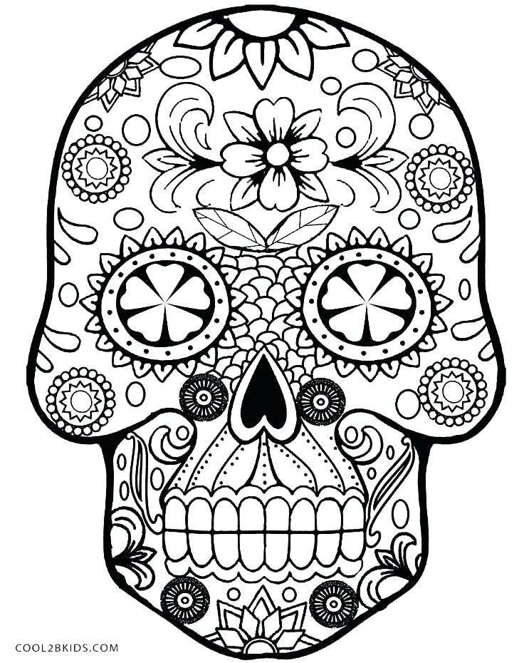 736x930 Sugar Skull Coloring Pages Sugar Skull Coloring Pages Sugar Skull