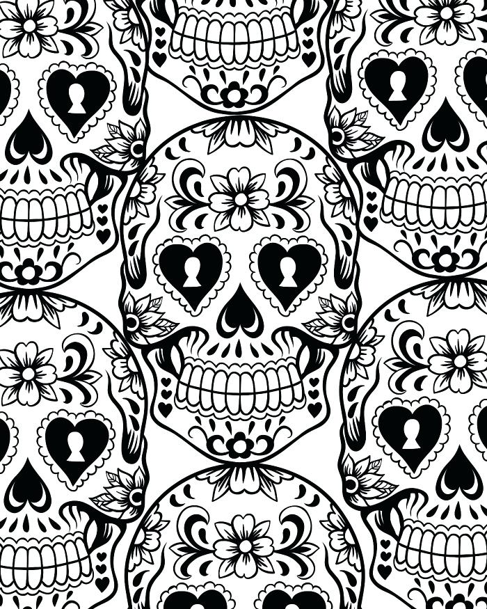 700x875 Candy Skull Coloring Pages Sugar Skull Coloring Page Sugar Skull