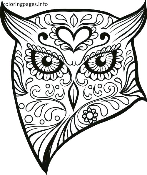 500x592 Sugar Skulls Coloring Pages Printable Sugar Skull Coloring Pages