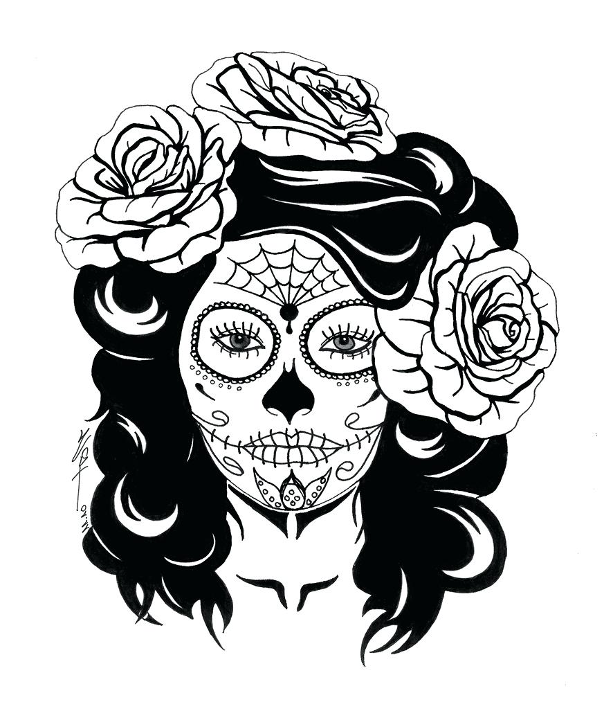 886x1024 Coloring Pages ~ Sugar Skulls Coloring Pages Skull Collection