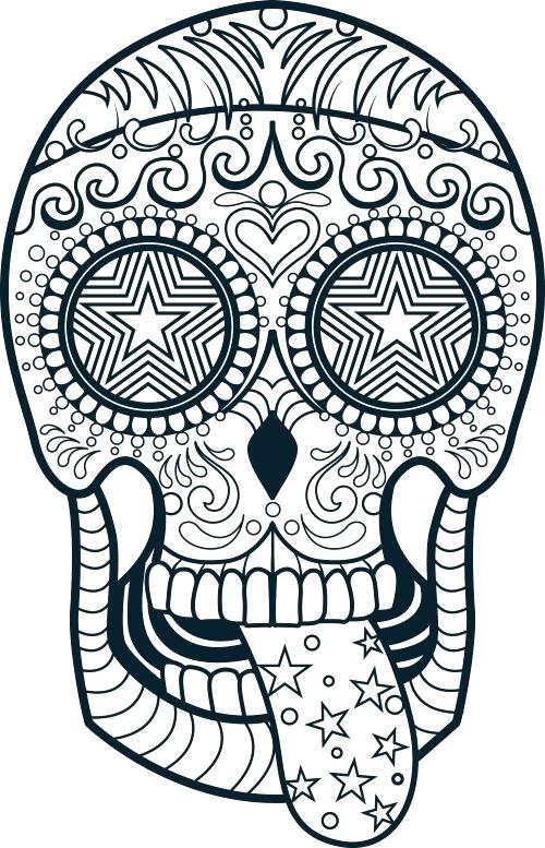 500x777 Coloring Pages Sugar Skulls Free Sugar Skull Coloring Pages Sugar