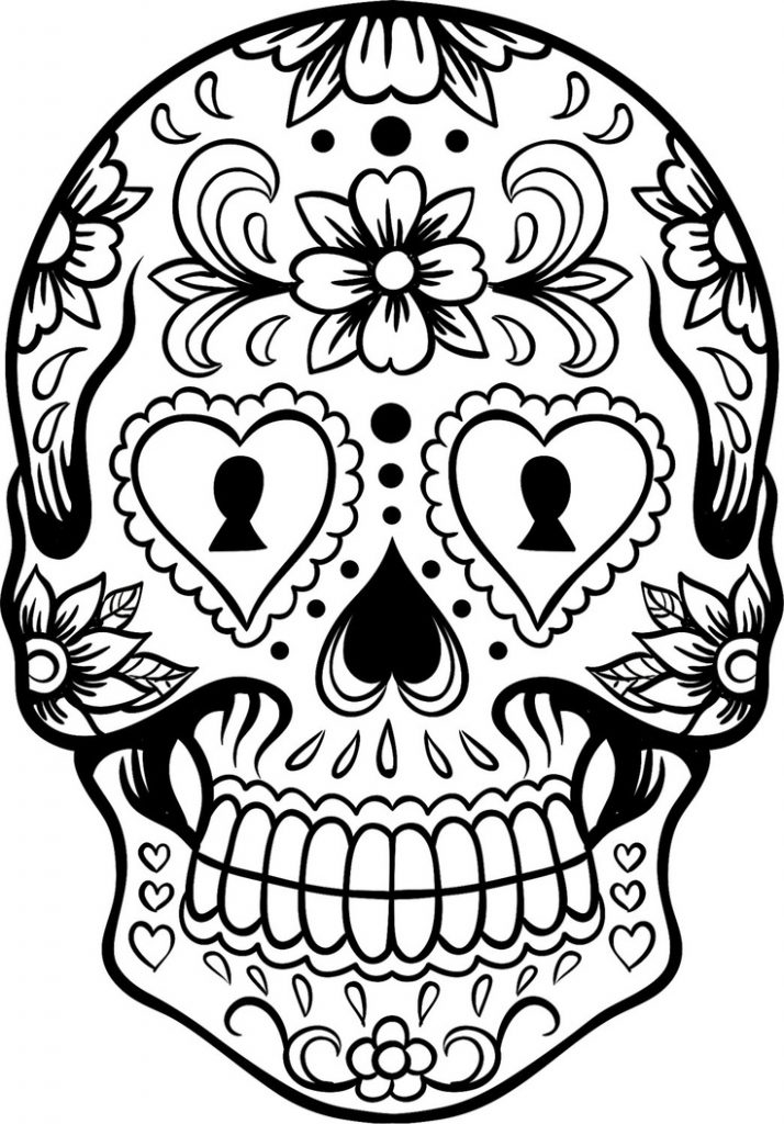 714x1024 Coloring Pictures Of Skulls Printable Skulls Coloring Pages