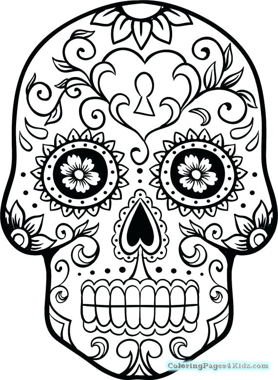 570x779 Skull Color Pages Girl Sugar Skull Coloring Pages Sugar Skull