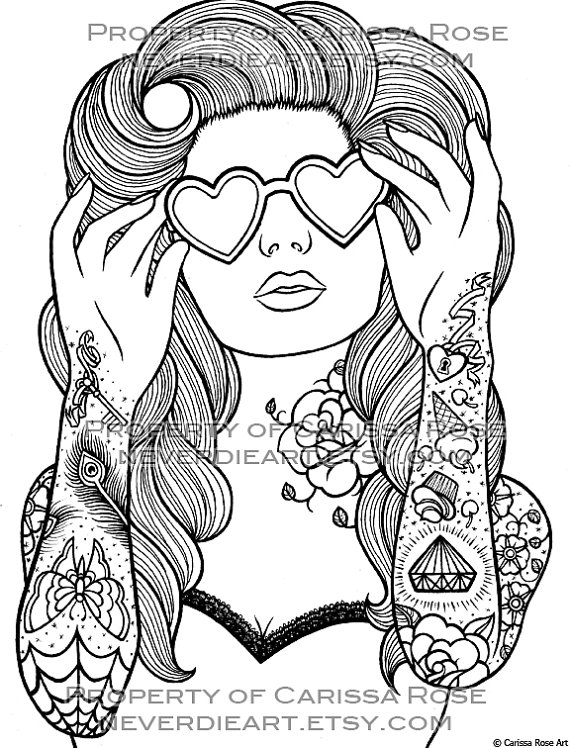 570x748 Sugar Skull Coloring Page 10 Com