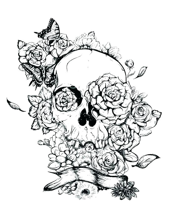 687x905 Free Sugar Skull Coloring Pages Free Printable Sugar Skull