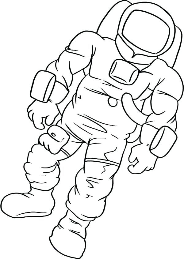 600x846 Astronaut Coloring Page A Drawing Of An Astronaut In Full Body