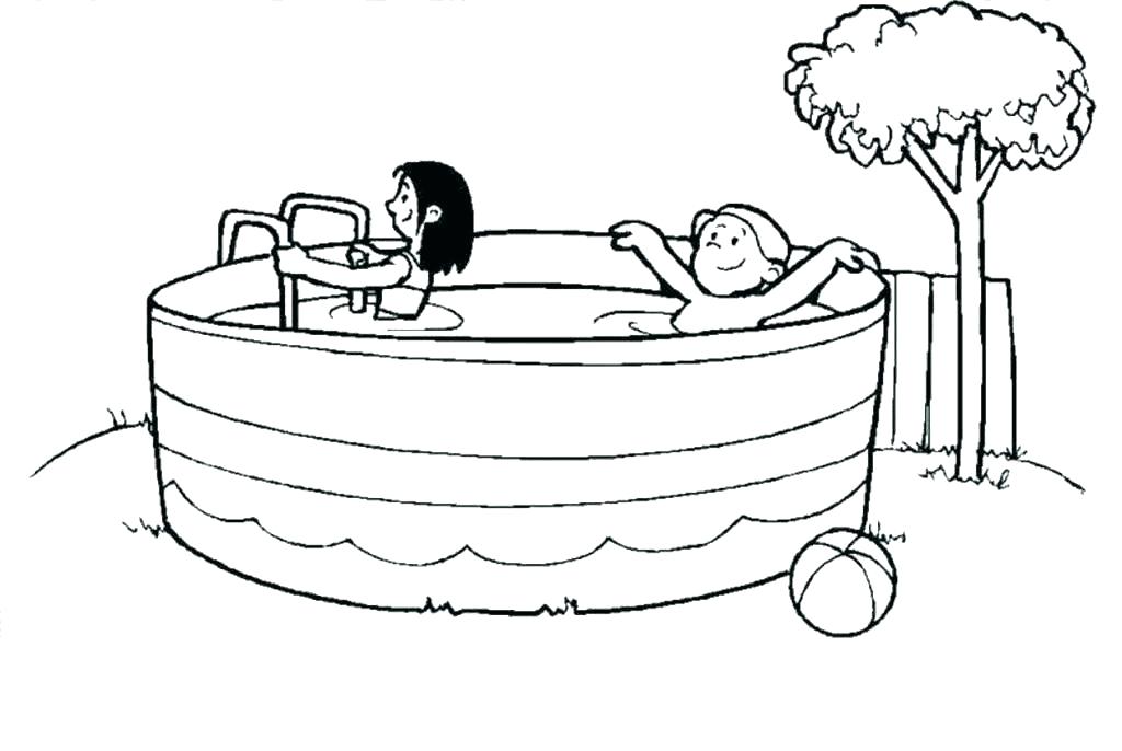 1024x686 Swimming Coloring Page Swimming Coloring Page Bathing Suit