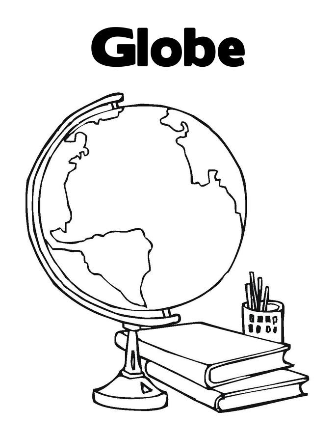 685x886 Printable Globe Coloring Pages
