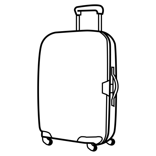 500x500 Suitcase Coloring Page