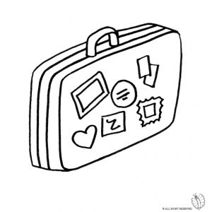 300x300 Coloring Page Of Suitcase For Coloring For Kids