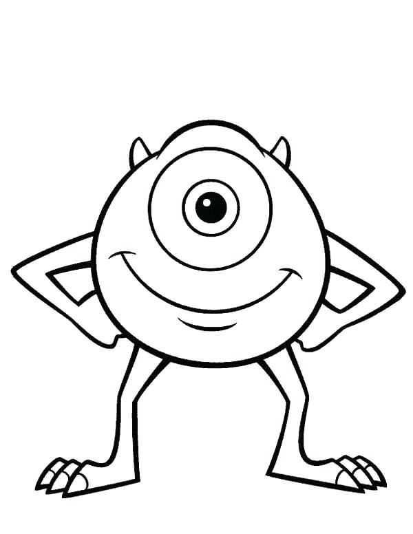 600x776 Mike Wazowski Coloring Pages Marvelous Mike Coloring Pages Part 4