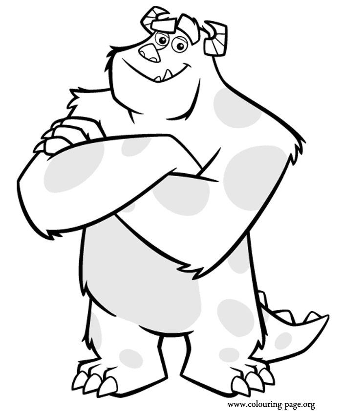 700x854 Monsters University Sulley Coloring Pages