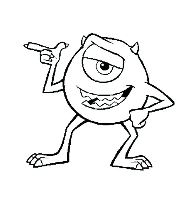 600x686 Mike Wazowski Coloring Pages Best Images About Monsters Inc