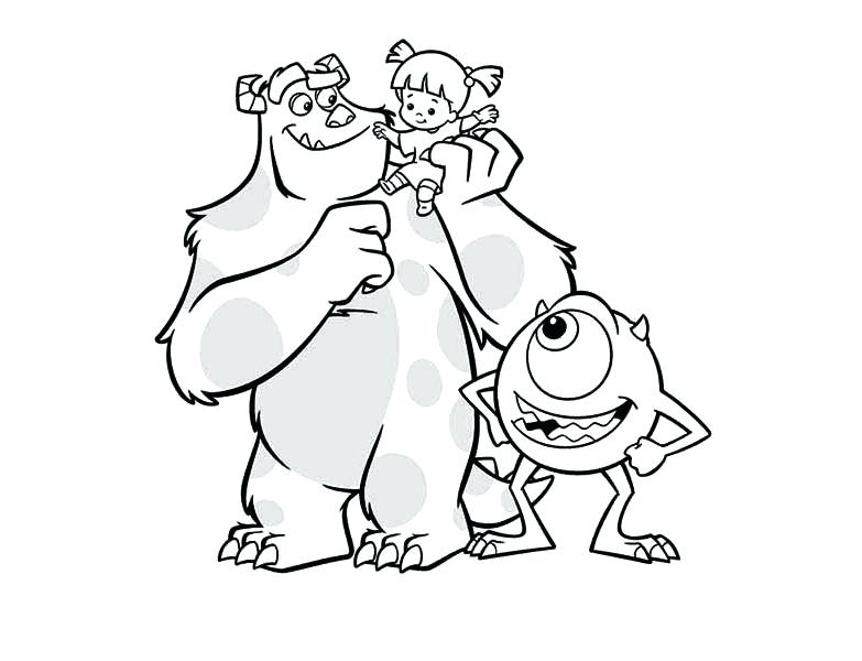 783x600 Monster Inc Coloring Pages Free Monster Coloring Pages Printable