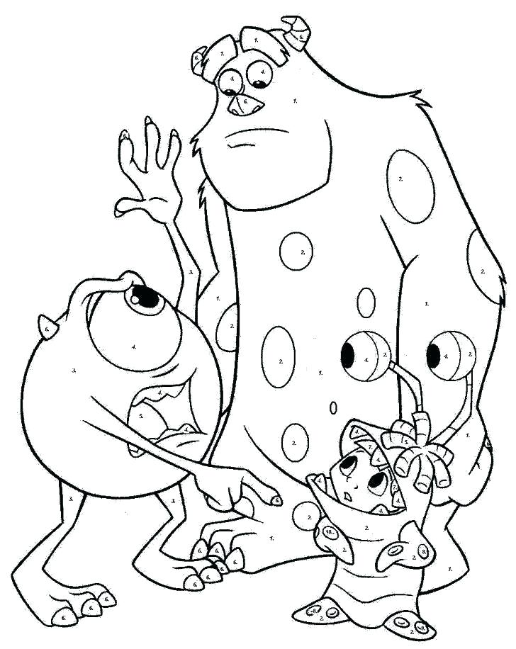 728x916 Monsters Inc Coloring Pages Free Monster Coloring Pages Printable