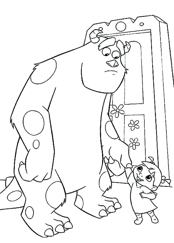 600x839 New Monster Coloring Pages For Kids And Monsters Inc Sully Page 96