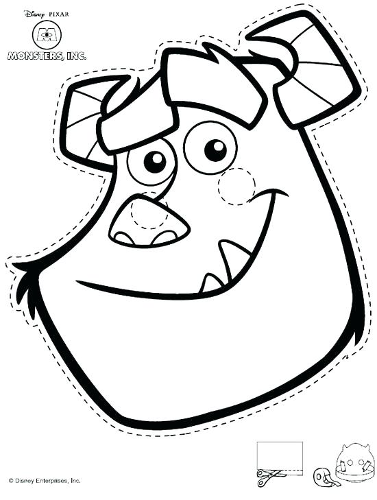 550x729 Sulley Coloring Pages Coloring Page Masks For Girls Coloring Pages