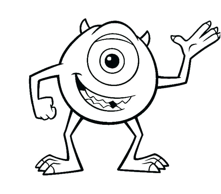 878x774 Sully From Monsters Inc Colouring Pages Boo And Coloring Sully