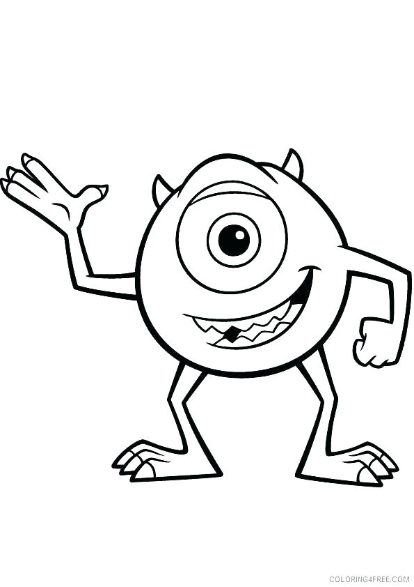 595x842 Marvelous Mike Wazowski Coloring Pages