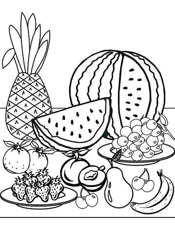 360x480 Pineapple Printable Coloring Page Printable Summer Coloring Pages