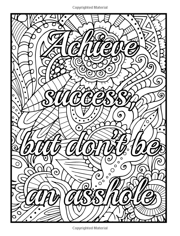 600x783 Be Fcking Awesome And Color An Adult Coloring Book